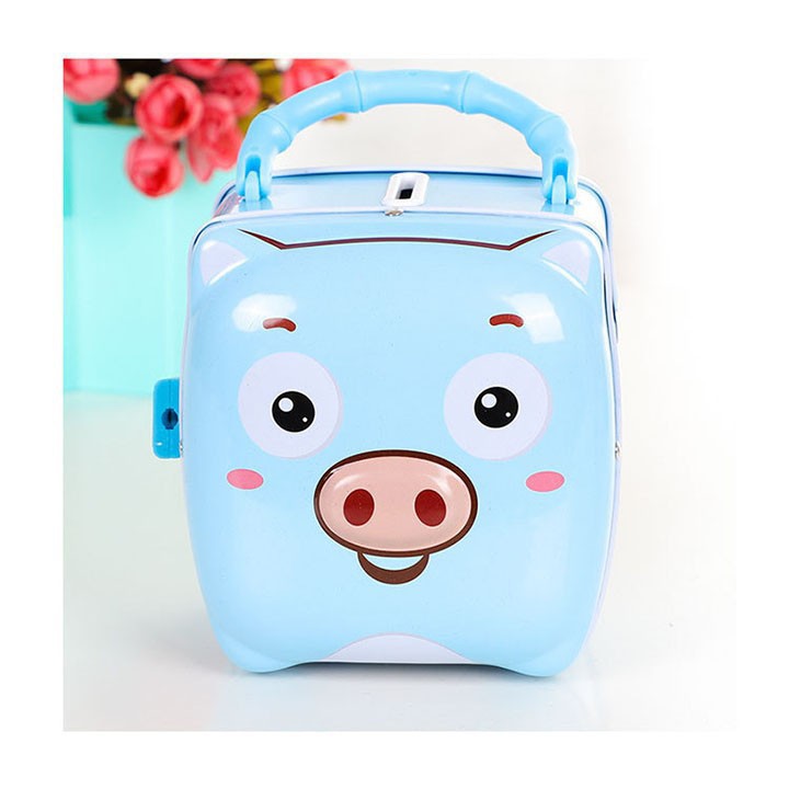 Heo, Lợn tiết kiệm tiền bằng sắt có khóa đáng yêu cho bé