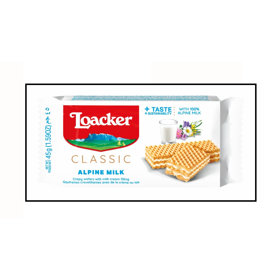 Bánh xốp Loacker Classic Milk 45g