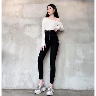 Quần bò 2 cúc cạp cao siêu xinh