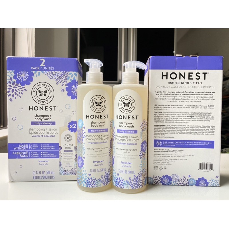 Sữa tắm gội Hữu cơ cho bé 2in1 Honest Truly Calming Shampoo + Body wash
