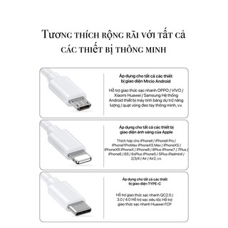 Cáp Sạc 3 Đầu - Cáp Sạc Nhanh Iphone, Usb, Type C