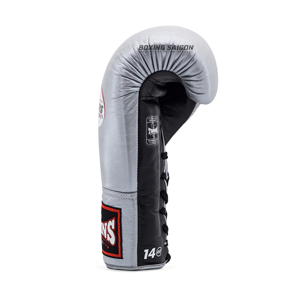 Găng tay Boxing Muay Thai Twins BGLL1 Lace-up - Silver