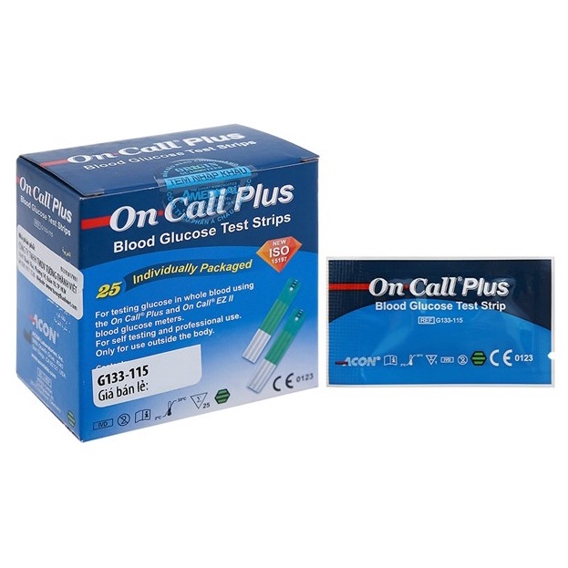 Máy Đo Đường Huyết Acon On Call Plus + Tặng hộp 25 que thử và hộp 25 kim chích máu