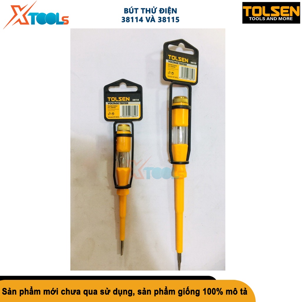 Bút thử điện có đèn TOLSEN 100-500V an toàn tuyệt đối cho người sử dụng, nhựa siêu bền chắc chống va[CHÍNH HÃNG][XTOOLS]