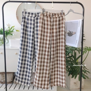 Quần Caro Nữ Ống Rộng_Nhienvintage AQ370