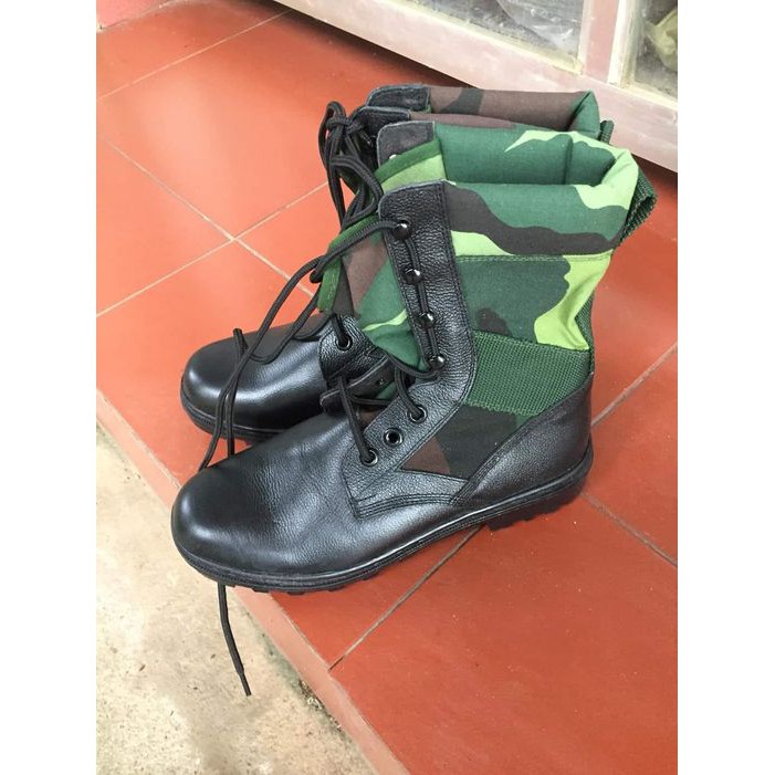 Giày Ghệt cao cổ vải bạt, giày đi phượt màu rằn ri | BigBuy360 - bigbuy360.vn