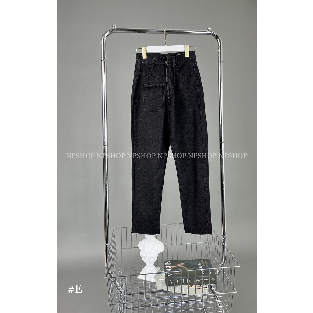 Quần jean baggy nữ lưng cao các kiểu NPQ049