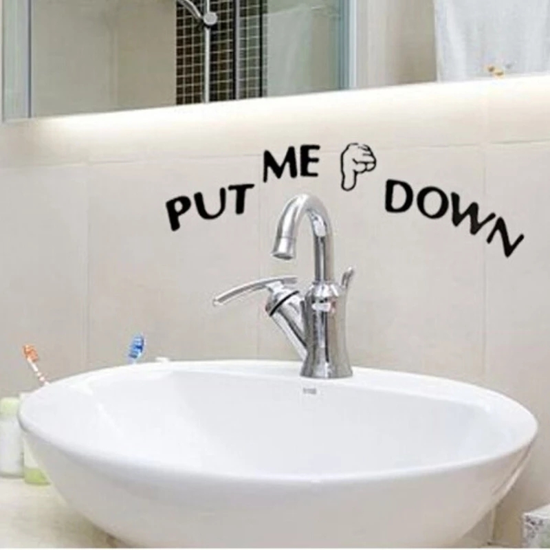 [Reminder Sign Decal]  [Toilet Seat Hands Vinyl Decal]
[DIY Home Decor Sticker Put The Words Decal]