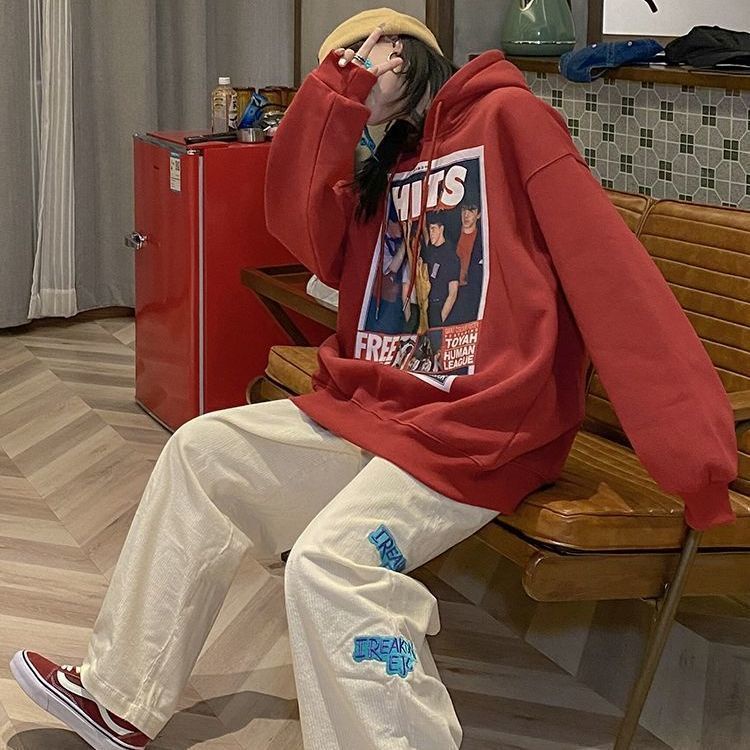 Áo hoodie dáng rộng có kích thước lớn đến 300kg thời trang cho nam và nữ