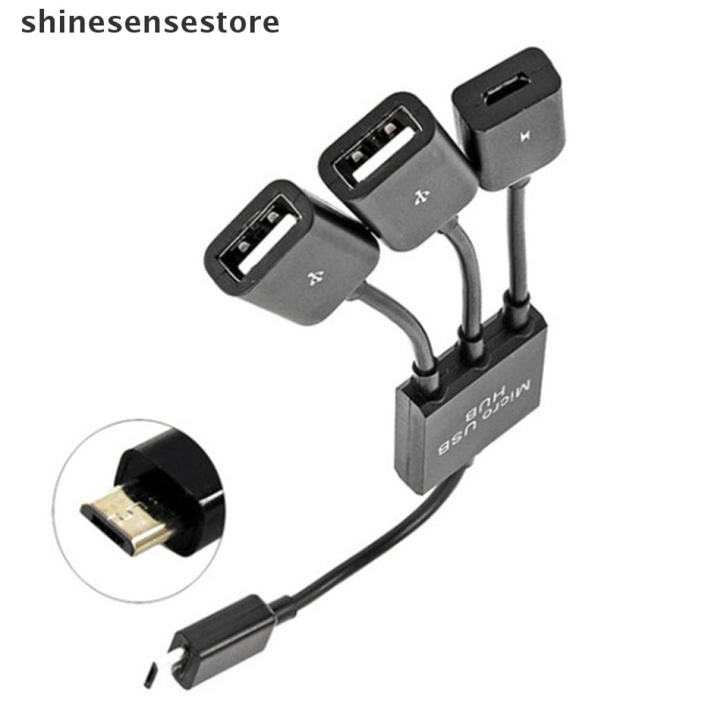 (Hàng bán chạy) Cáp sạc truyền dữ liệu OTG 3/4 cổng Micro USB cho điện thoại máy tính bảng Android