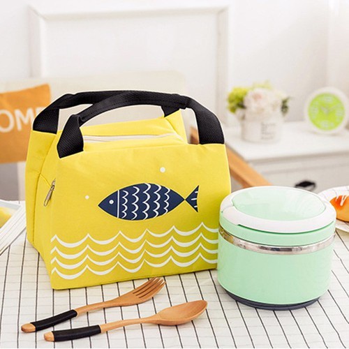 Túi giữ nhiệt đựng hộp cơm đồ ăn giao hàng có khóa kéo 3 lớp giữ nhiệt kiểu xuất nhật sang trọng tiện 2394 SHOP TIỆN ÍCH