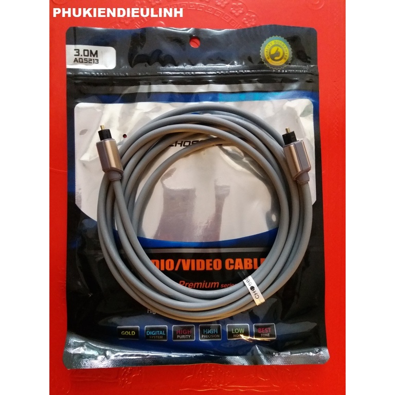 CÁP QUANG AUDIO CHOSEAL DÀI 1,5M,3M,5M (CHÍNH HÃNG)