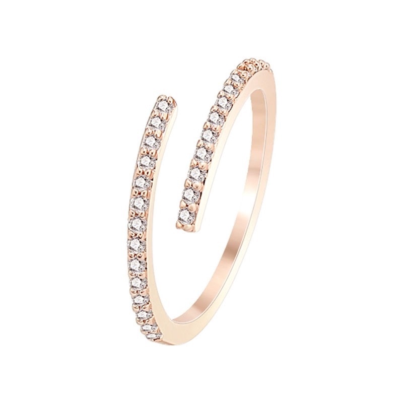 Nhẫn Đính Hôn / Nhẫn Đính Hôn Màu Trắng / Vàng Hồng Đính Đá Zircon Thời Trang Dành Cho Nữ