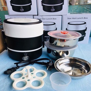 Hộp Cơm Hâm Nóng 3 Tầng Cắm Điện Inox - Cặp Lồng Cơm 3 Tầng Ủ Cơm Tự Động | BigBuy360 - bigbuy360.vn