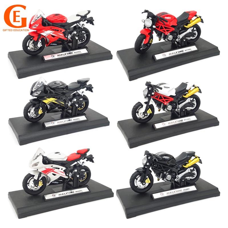 Đồ trang trí Xe Mô Tô Mini Bằng Nhựa Và Hợp Kim