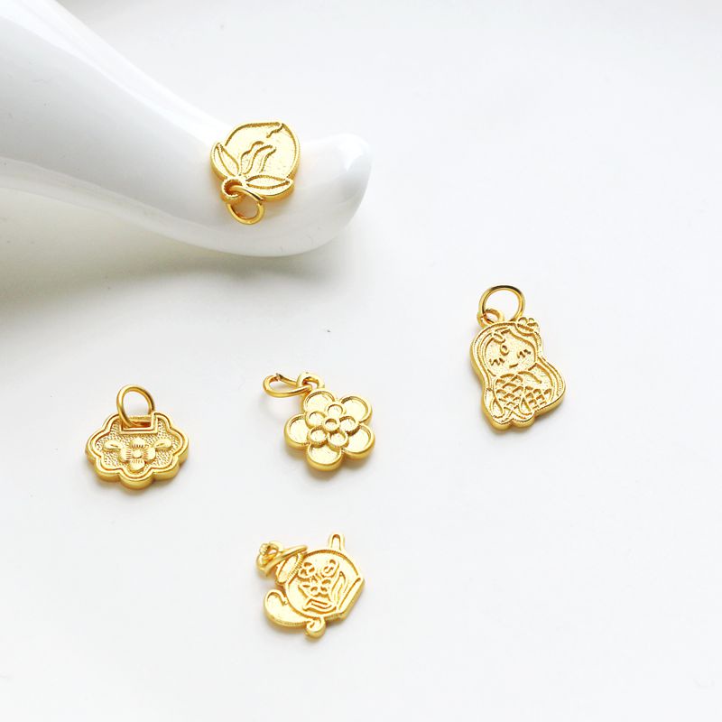 Túi Đồng 18k Hình Bông Hoa Màu Vàng Đồng Cổ Điển Dùng Làm Trang Sức diy