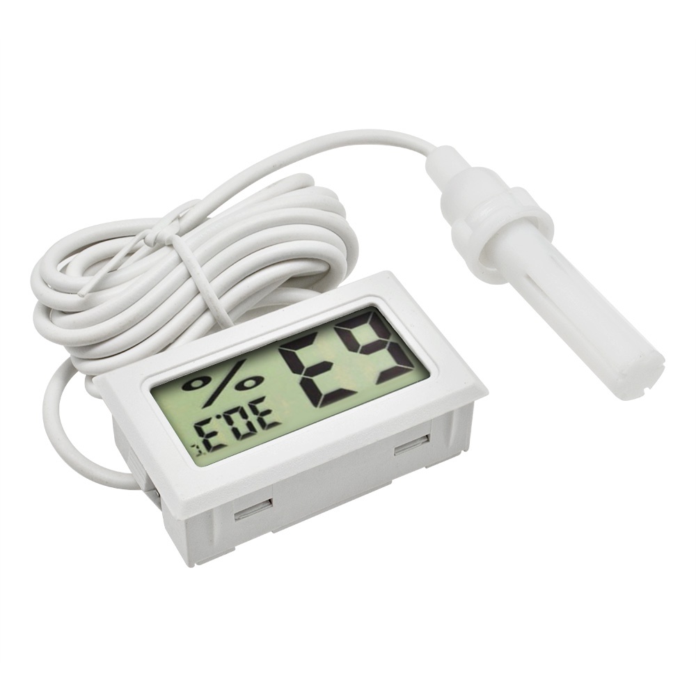 Nhiệt kế điện tử mini AIDEEPEN FY-12 màn hình LCD 1.5M - 50 °C ~ 70 °C trắng hoặc đen cao cấp