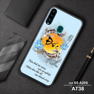 Ốp mặt lưng kính cường lực SAMSUNG GALAXY A20S IN CHỮ THƯ PHÁP AN TÂM ĐỨC
