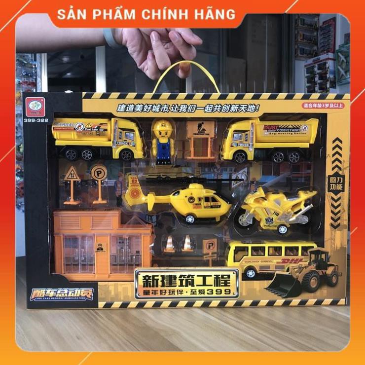 [Freeship 10k] Đồ Chơi Xe Mô Hình Ô Tô - Đội Sửa Chữa Cứu Hộ Giao Thông - Mô Hình Hướng Nghiệp Trong Nhà Cho Bé