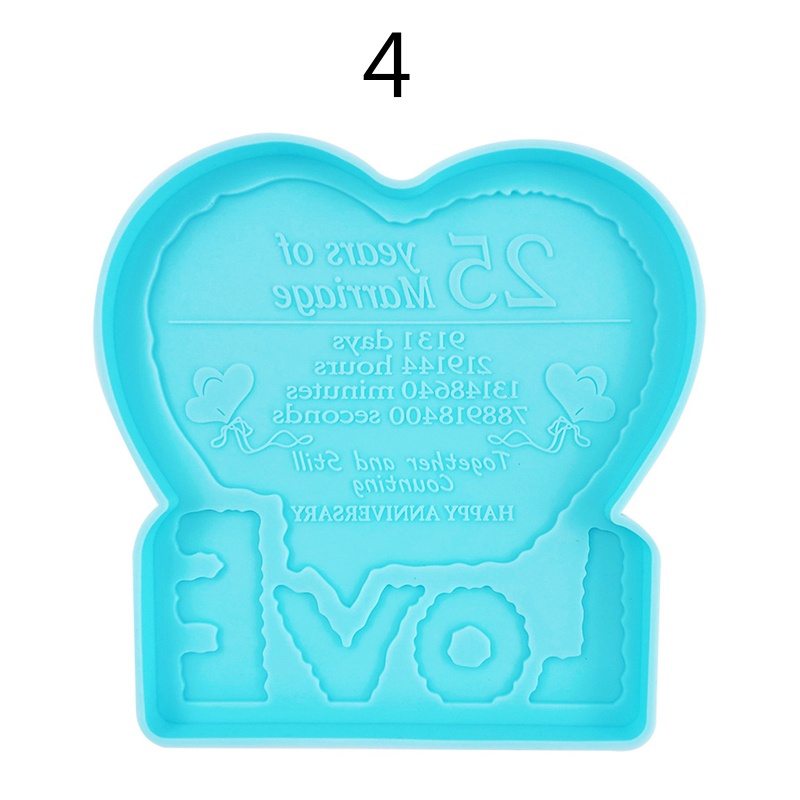 Sa Khuôn Silicone Hình Trái Tim Làm Đồ Trang Trí Thủ Công DIY