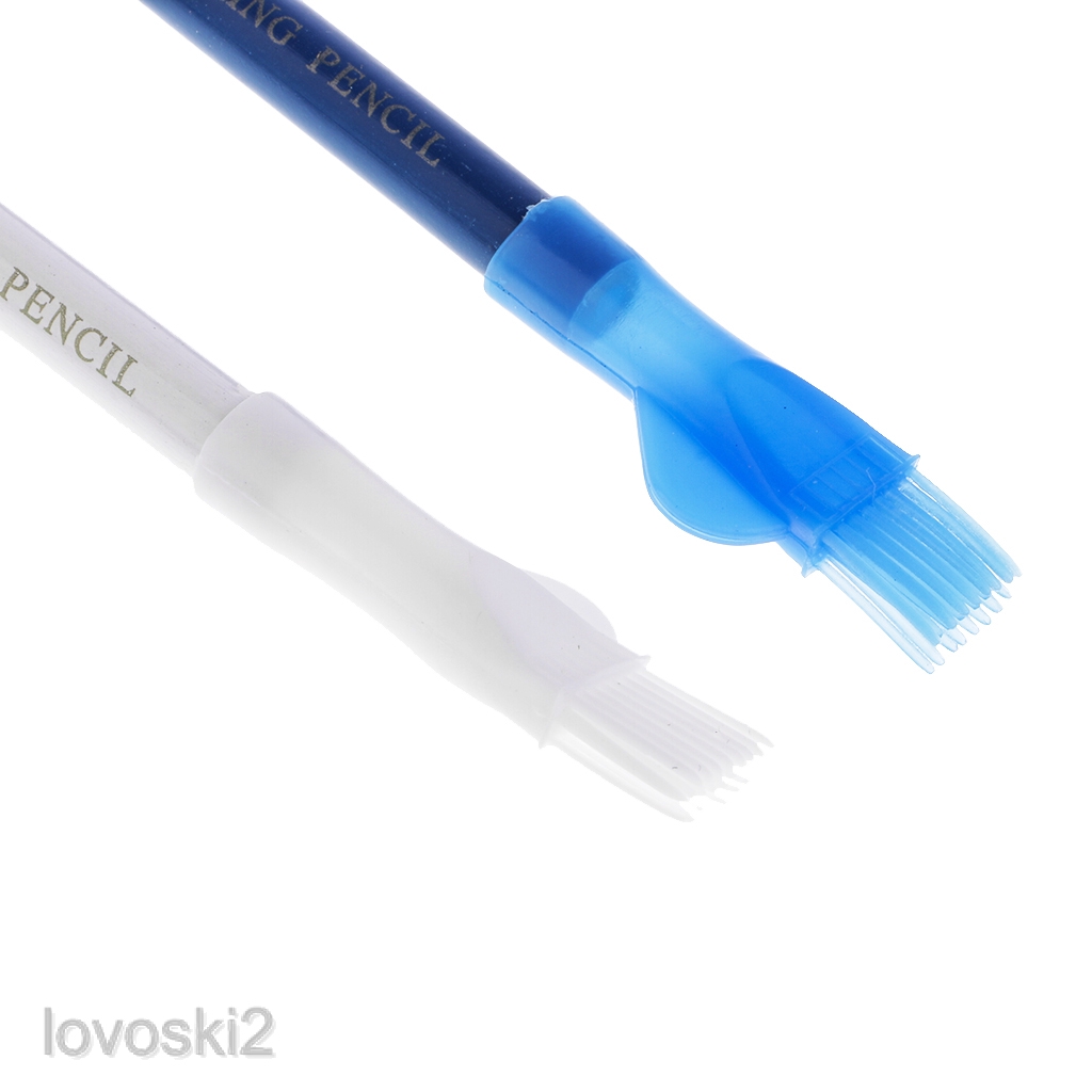Set 2 Bút Chì Vải Màu Trắng Xanh Lam Phấn Đánh Dấu May Vá Quần Áo