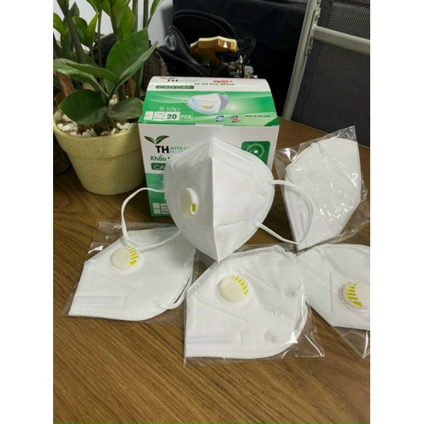 Hộp 20 cái - Khẩu trang y tế TH Pro mask 95+ 5 lớp Có van