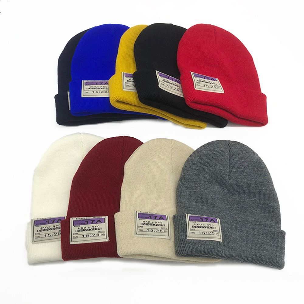 Mũ len dệt kim kẻ sọc nhiều màu sắc phong cách Hàn Quốc dễ thương cho nữ