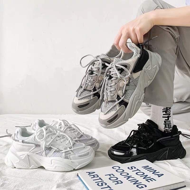 giày sneaker xám 2 dây