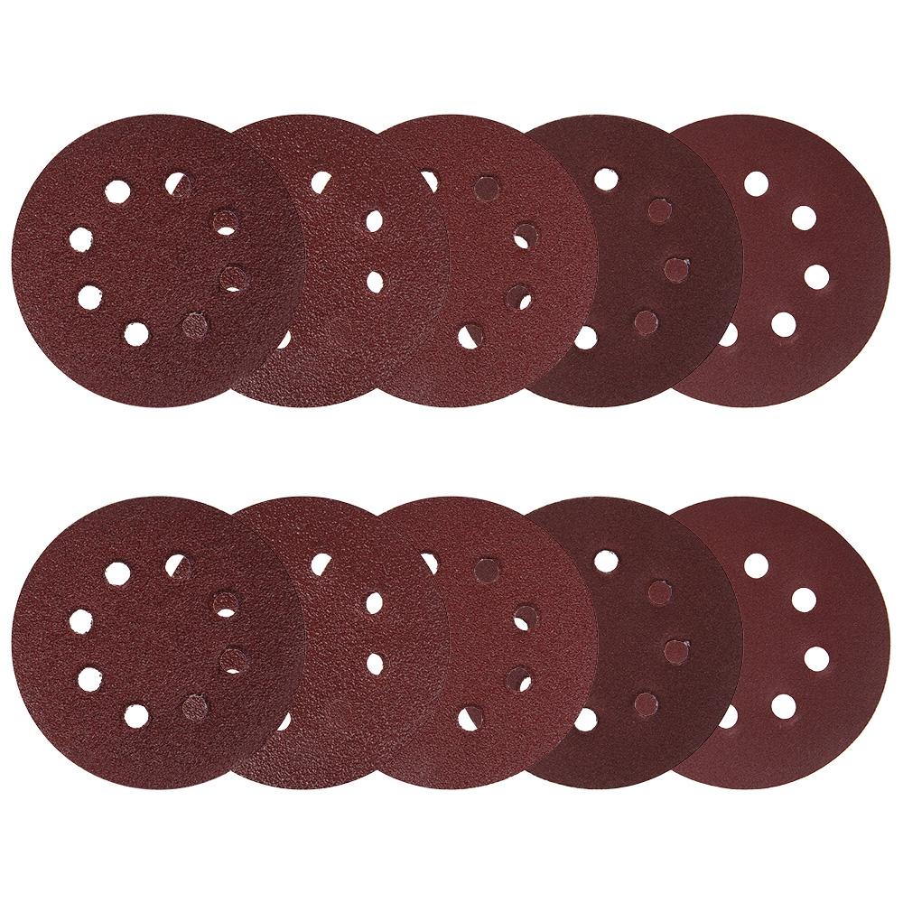 Giấy Nhám Đánh Bóng 40-1000 Grits 5-Inch Có Móc Và Vòng Đệm