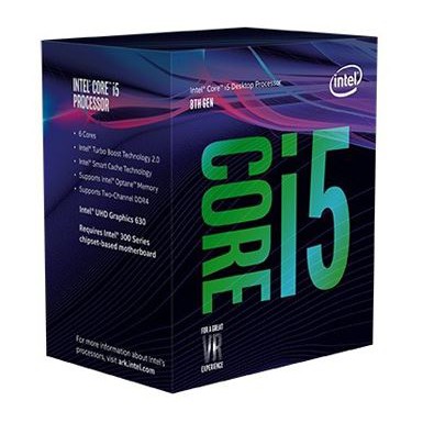 CPU Intel Core i5 8400 2.8Ghz Turbo Up to 4Ghz / 9MB / 6 Cores, 6 Threads / Socket 1151 v2 (Coffee Lake)