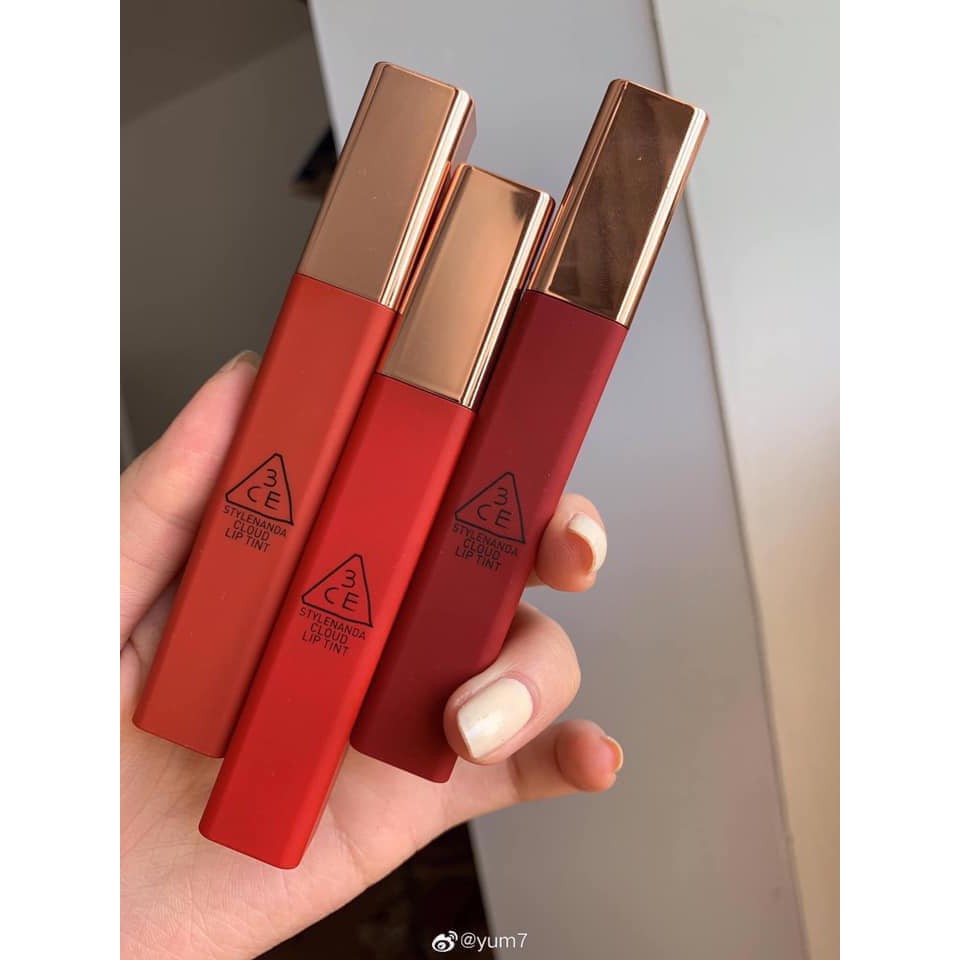 Son Kem 3CE Cloud Lip Tint có sẵn 15 mã màu