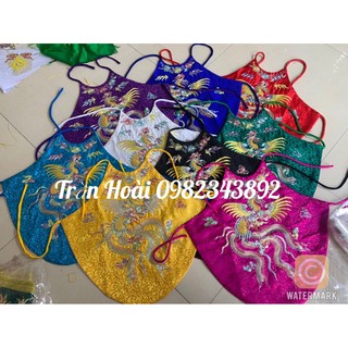 Khăn áo hầu đồng _ yếm hầu đồng thêu phượng vải gấm đẹp