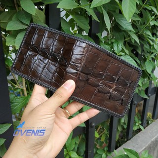  Ví Nam Da Cá Sấu.  VÂY ĐUÔI CÁ SẤU LỚN SIÊU BỀN  Đan Viền Thủ Công Chắc Chắn! 