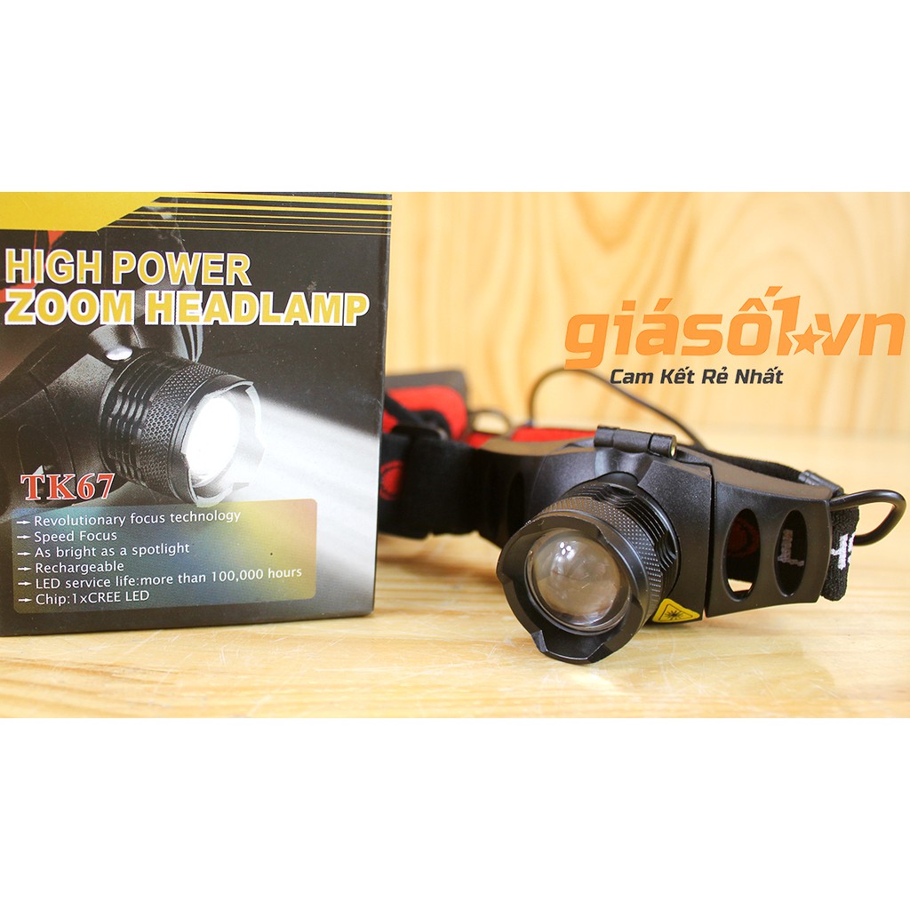 Đèn pin đội đầu High Power Zoom HeadLamp TK67