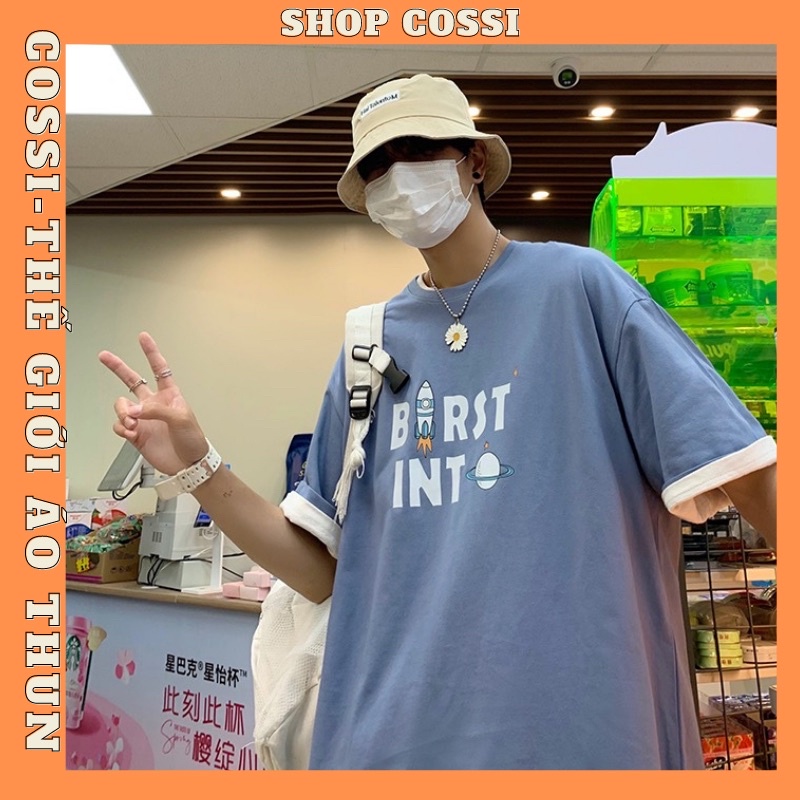 Áo thun tay lỡ nam nữ, áo phông unisex form rộng chất cotton in hình NT