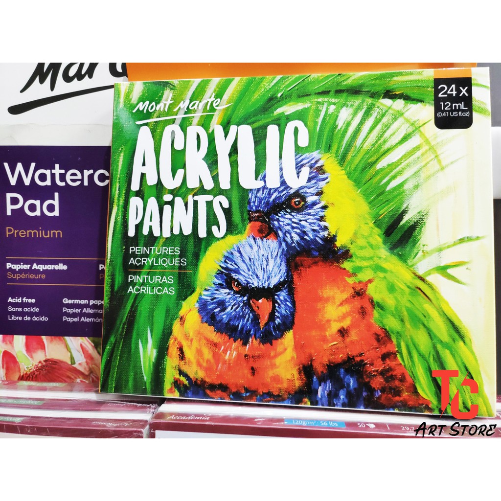 Bộ Màu ACRYLIC MONT MARTE 24 Màu PMHS0034 Tuýp 12ml