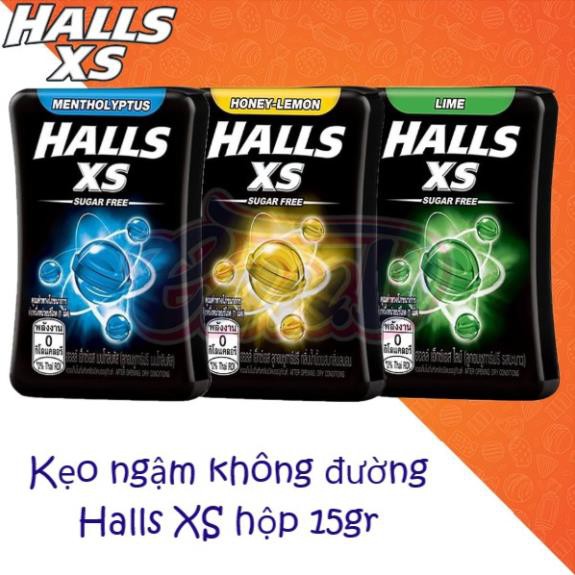 (3 vị) Kẹo ngậm không đường HALLS XS hộp 15gr