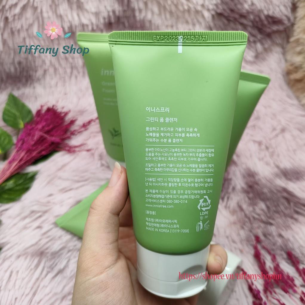 Sữa rửa mặt trà xanh innisfree Green Tea Foam Cleanser 150ml 100ml