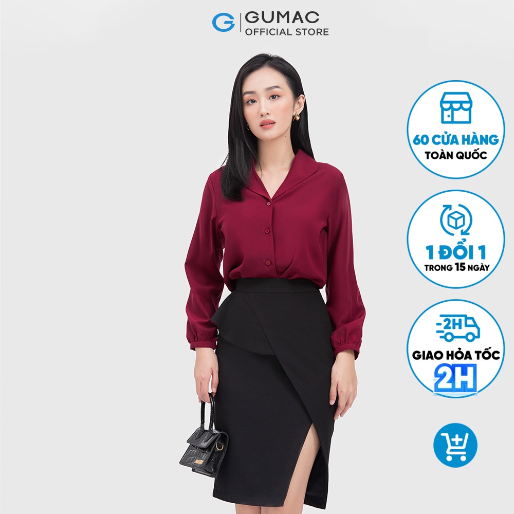 Chân váy peplum đắp chéo thời trang GUMAC VC04035