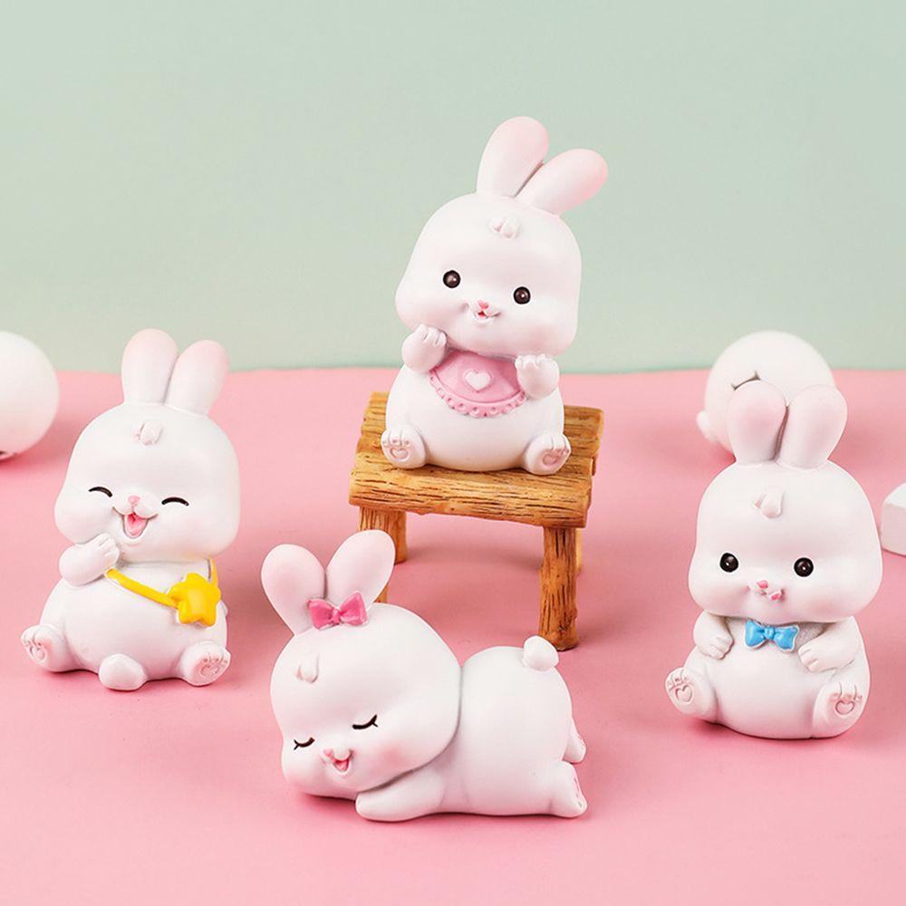 LAKAMIER Đồ trang trí Thỏ Bằng Nhựa Resin Trang Trí Nhà Cửa / Sân Vườn / Xe Hơi