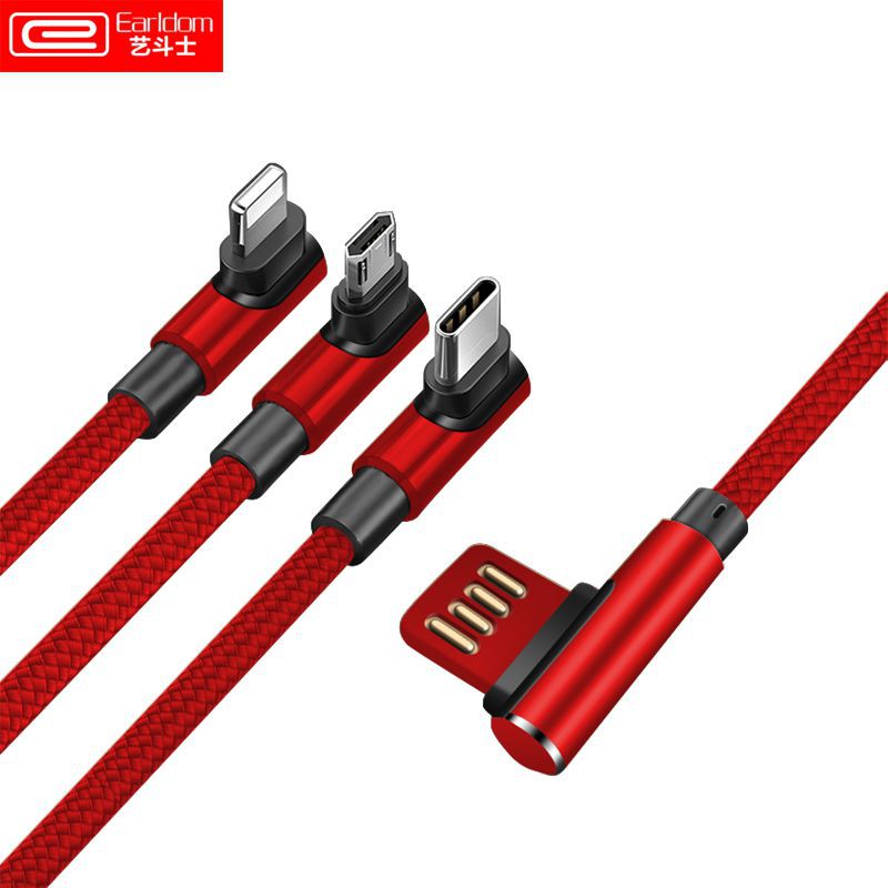 Cáp sạc 3 Gấp đầu chống đứt For Gamer Earldom 027