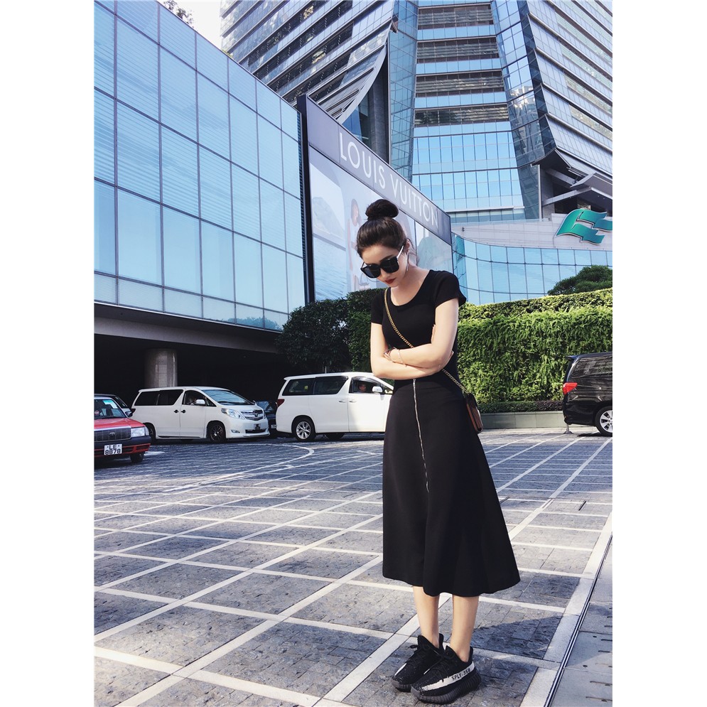 Chân váy vạt xẻ khóa kéo | BigBuy360 - bigbuy360.vn