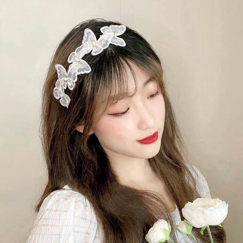 Băng Đô Cài Tóc Hình Bướm Phong Cách Hàn Quốc