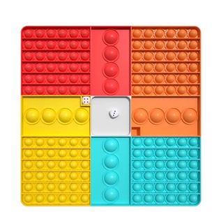 POP IT cỡ lớn 30cm, vuông bàn cờ tứ sắc dành cho nhiều người chơi