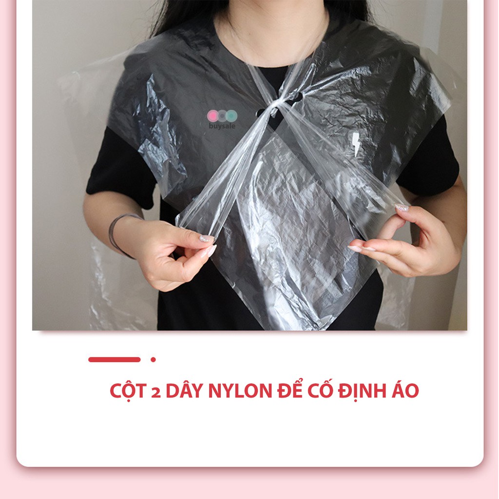 Áo choàng nilon dùng 1 lần khi làm tóc, dễ sử dụng và tiện lợi - BSPK119 - buysales