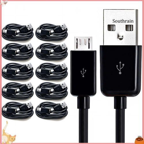 Southrain 10Pcs 3.3ft Micro 5 Pin USB Sync Data Charger Cable Cord for Android Phone