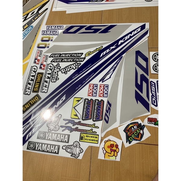 Tem exciter 150 xanh bạc Mxking