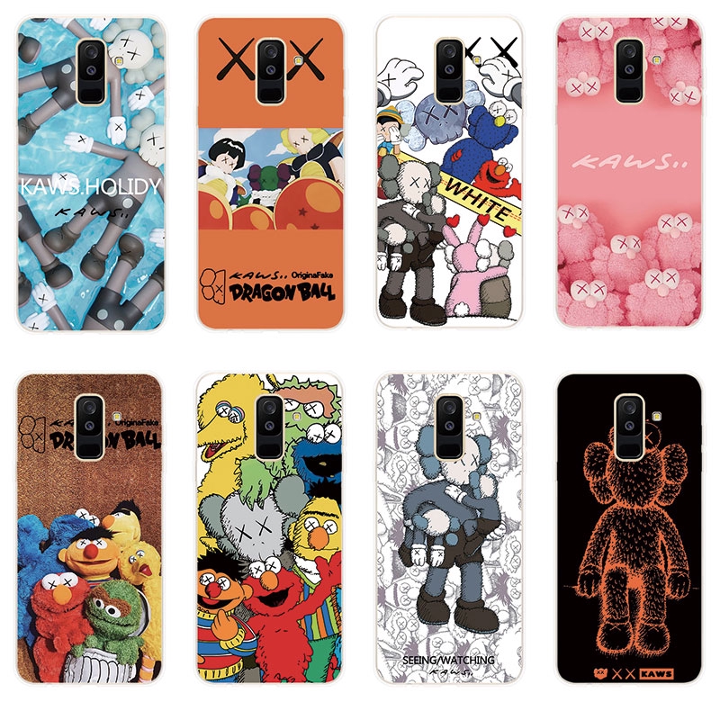 Ốp lưng TPU mềm Samsung Galaxy A6 A6+ Plus A7 A8 A8+ Plus A9 2018 KAWS hoa văn