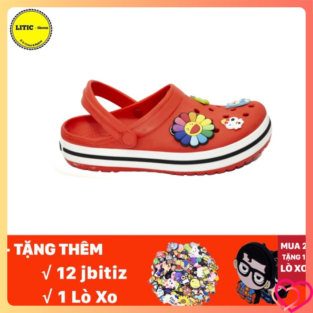 💖 Dép cross màu đỏ đế bánh mì siêu cute, dép cross bít đầu hotrend BAN03 Cao Cấp 💕