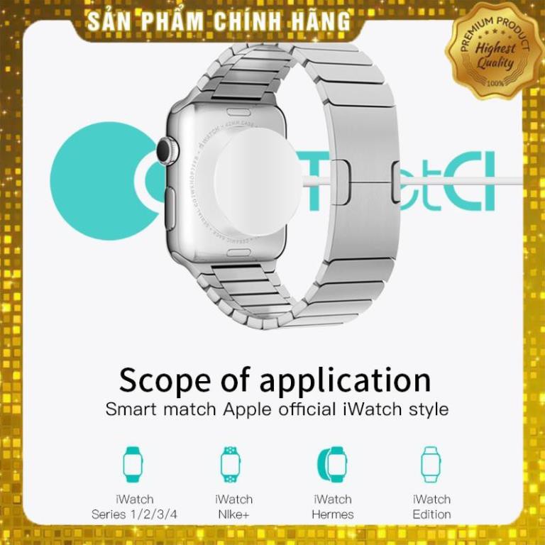 Đế sạc kiêm dây sạc Lightning mini 2 in 1 cho Apple Watch / iPhone / iPad / tai nghe AirPods / Airpods Pro hiệu Coteetci